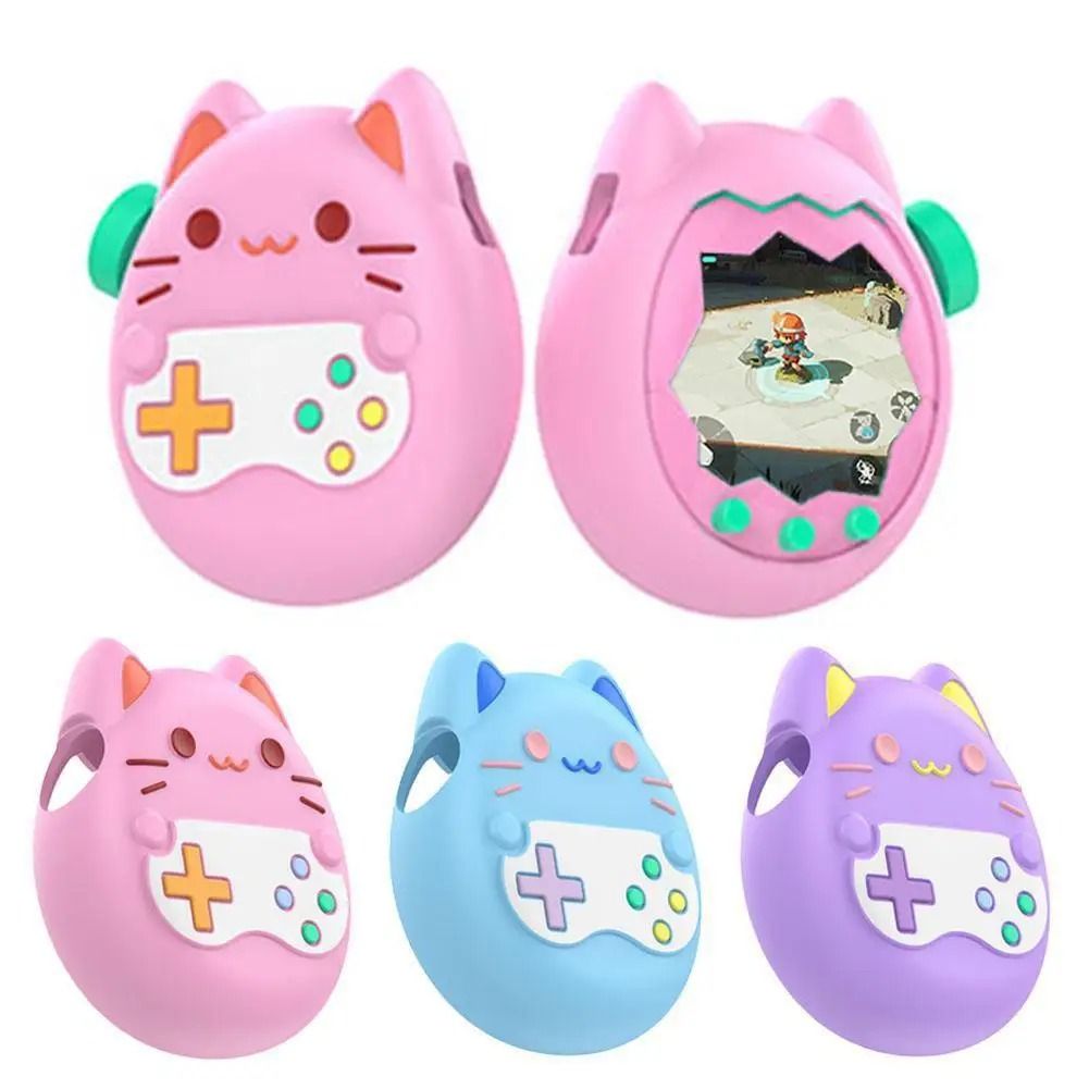 Tamagotchi Paradise Case Silicone Protective Case With Lanyard And Screen Protector pink Set