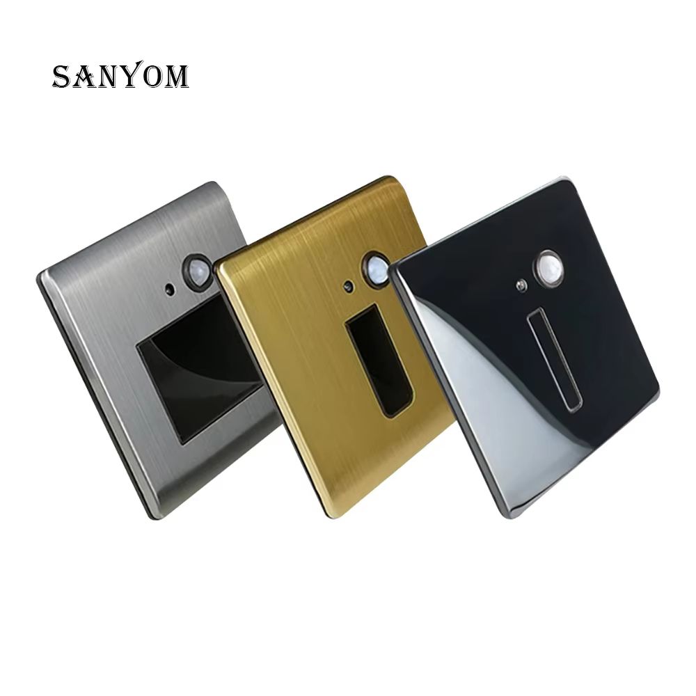 Smart Motion Sensor Recessed Wall Lamp For Indoor Step & Stair Night Lighting silver Square Sensor cool White(5500 7000k)