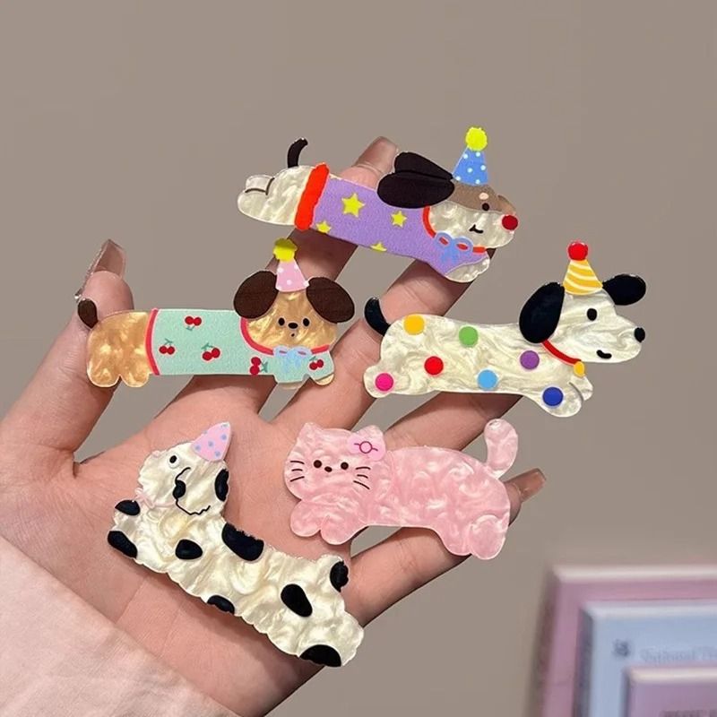 Cute Cartoon Animal Hair Clips Set Duckbill Party Hair Clips For Girls b