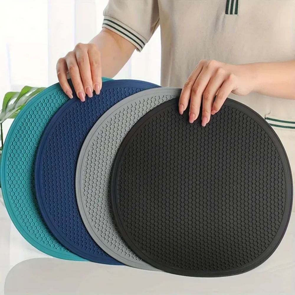 Premium Multi Purpose Silicone Mat Durable Kitchen Drying Mat & Heat Resistant Trivet blue