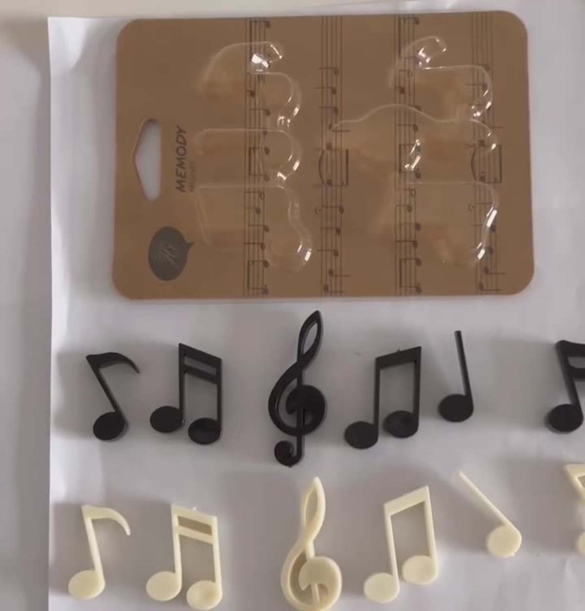 Music Note Refrigerator Sticker, Creative Piano Score Magnet Sticker black 1set