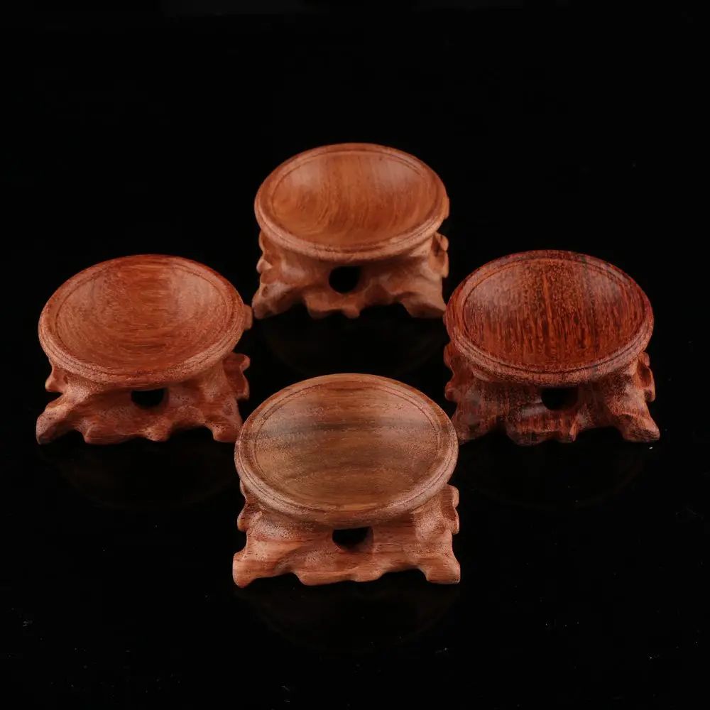 Retro Wooden Crystal Ball Stand Display Holder Base For Crystal Sphere, Home Decor Ornament, Photography & Gift 0.98 In 0.98 In