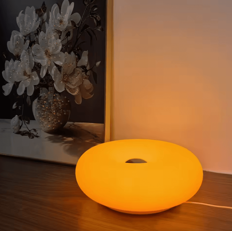 USB Bedside Table Lamp Ambient Donut Room Decor Light orange