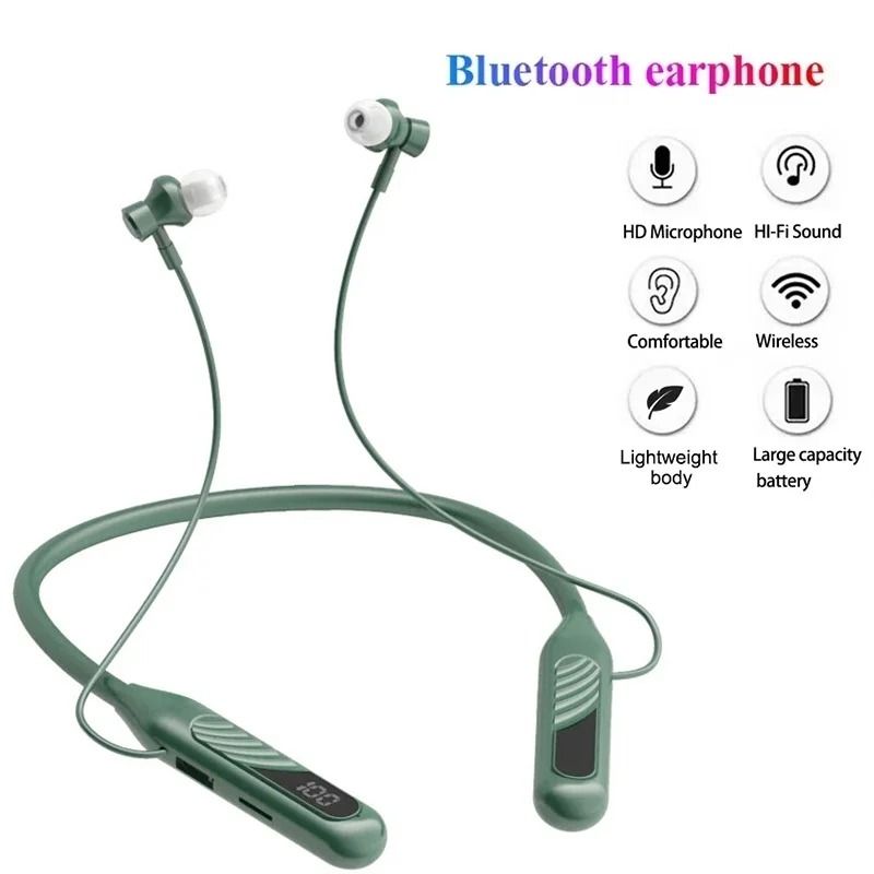 High Fidelity Wireless Bluetooth 5.3 Sport Earbuds green