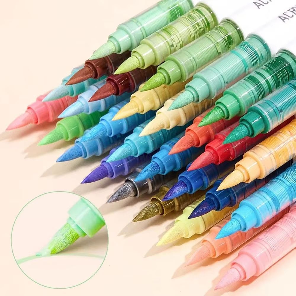 Acrylic Liquid Marker Pens Set 9 Colors For Drawing Painting Graffiti Art colour Of Skin 2