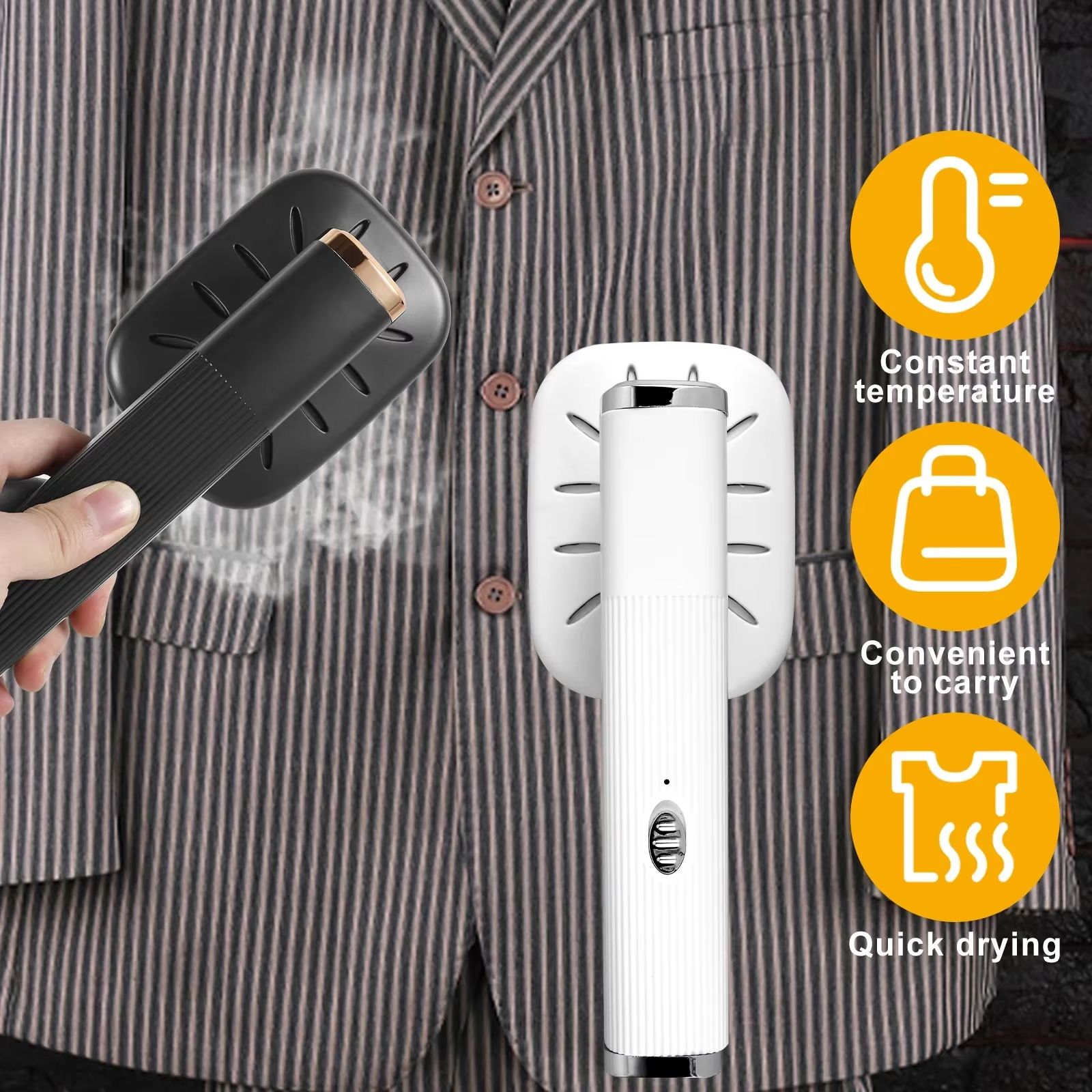 Portable Mini Travel Iron & Garment Steamer Handheld Wrinkle Remover For Clothes white