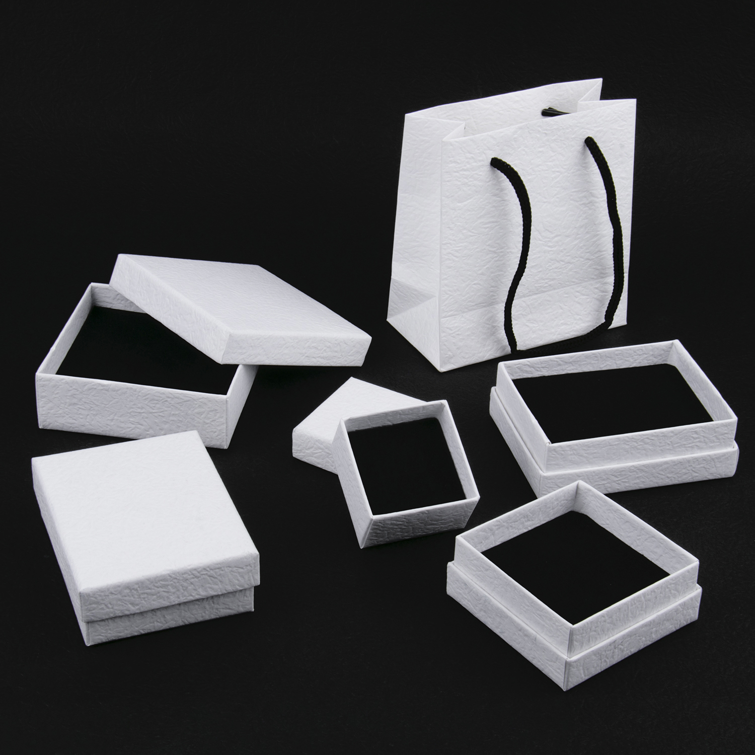 Frosted White Jewelry Packing Carton Box, Handbag Fashion Holder, Jewelry Organizer Storage Gift Box black 07