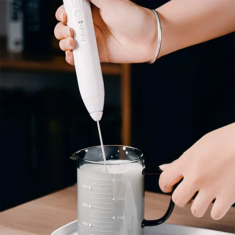 Portable USB Electric Egg Beater, Household Kitchen Handheld Egg White Frother, Coffee Whipping Foam Cream Gadget support