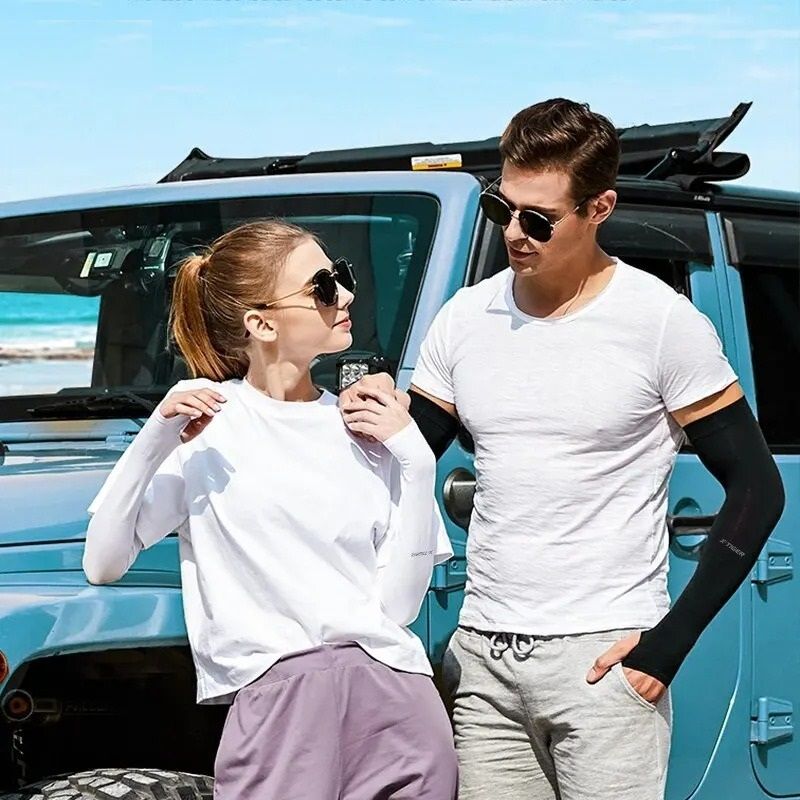 Summer Ice Cloth Cycling Arm Sleeves Sun Protection a