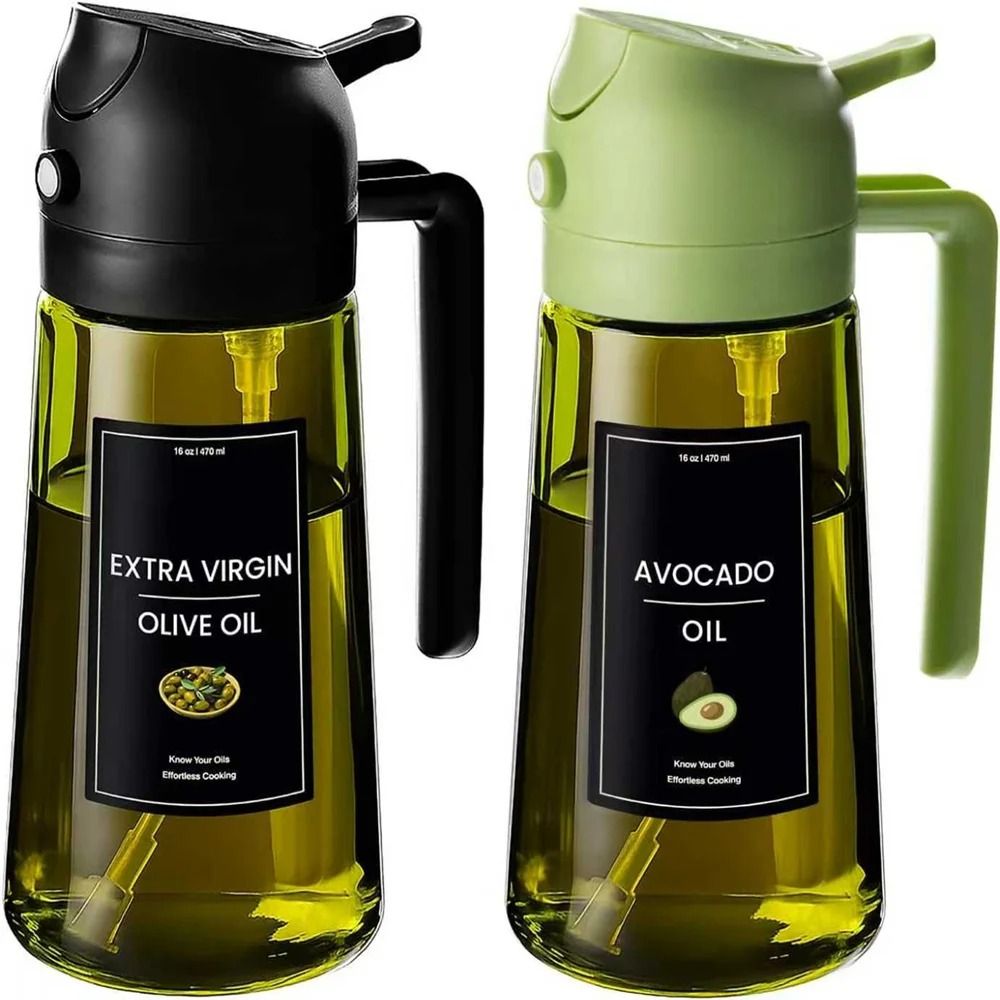 Professional Dual Function Olive Oil Dispenser And Precision Glass Mister white