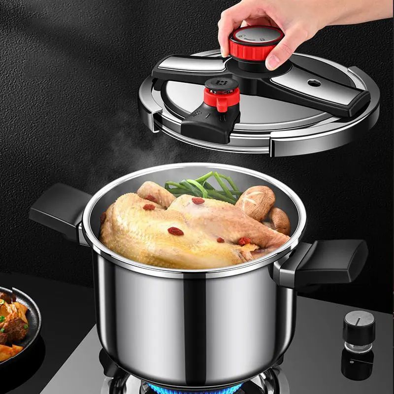 304 Stainless Steel Pressure Cooker 46L Explosion Proof Pressure Pot For Gas & Induction 6l (1.6 Gallons)