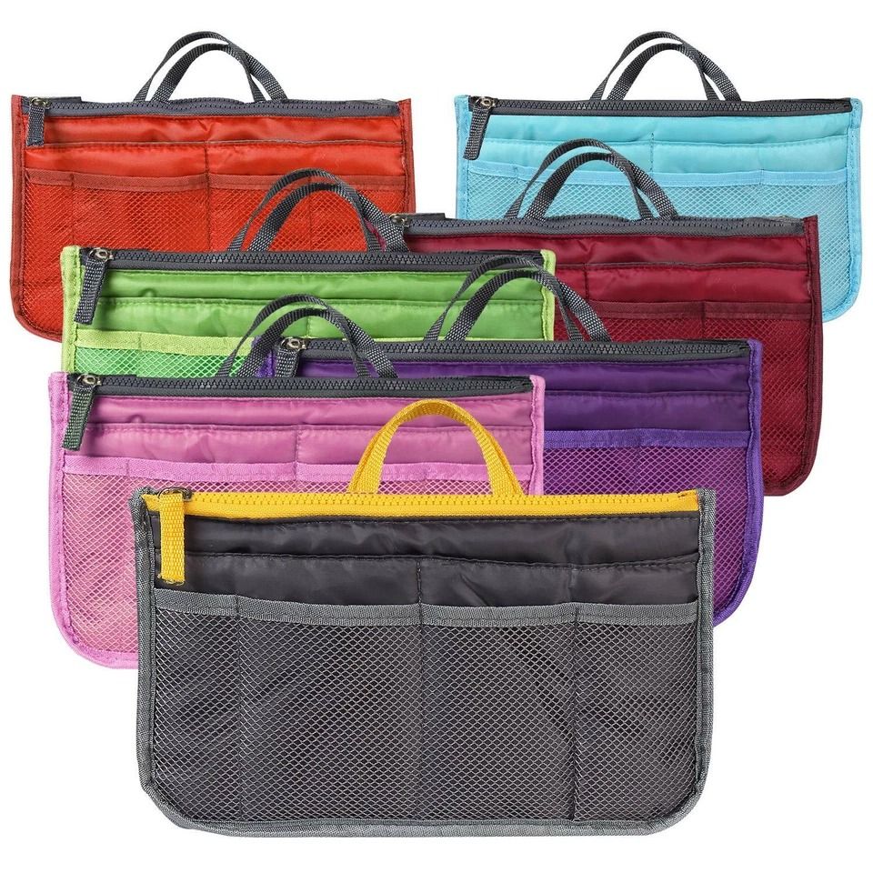 Women's Toiletry And Cosmetic Bag, Travel Makeup Storage, Organizer Case Box, Multi Purpose Nylon Bag green