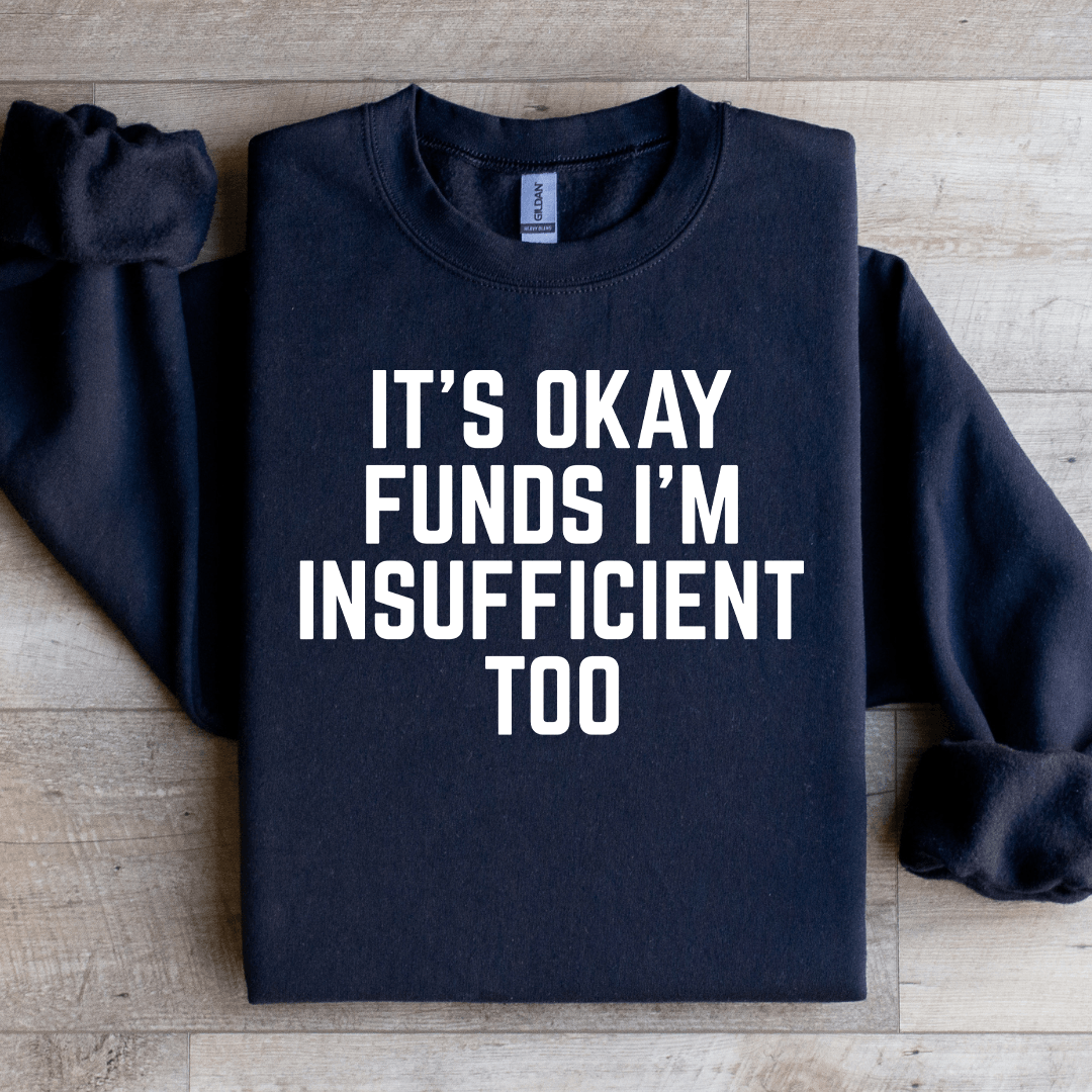 It's Okay Funds Sweatshirt S Light Pink