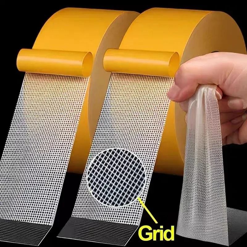 Heavy Duty Double Sided Tape Waterproof Traceless Grid Adhesive 20mm 20m
