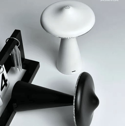 UFO LED Night Light Touch Control Dimmable Desk Lamp With USB Charging black warm White