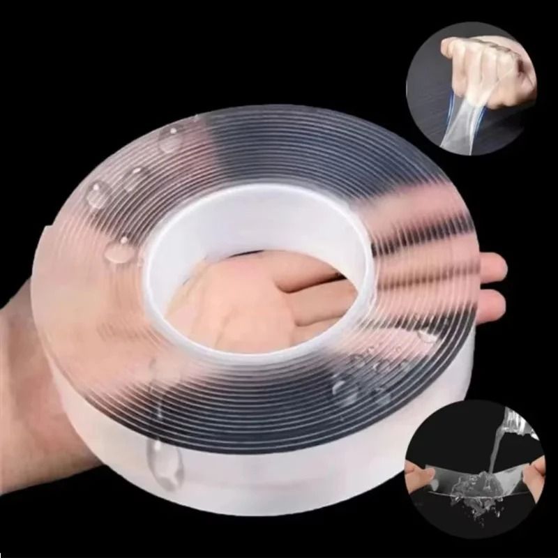 Nano Double Sided Tape Transparent, Reusable, & Waterproof Traceless Adhesive Tape For Home & Office 20 Mm X 2 M