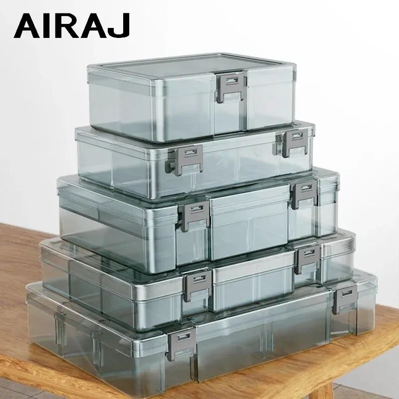 Plastic Tool Parts Organizer Box With Thickened Grid Compartments Screw Storage Case For Drill Bits & Electronic 0170