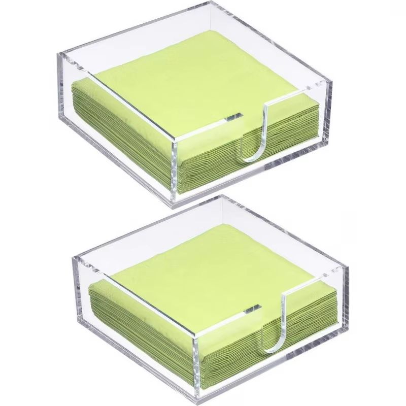 Square Transparent Acrylic Napkin Holder Tissue Box For Home And Restaurant Square Transparent Acrylic Napkin Holder Tissue Box For Home And Restaurant