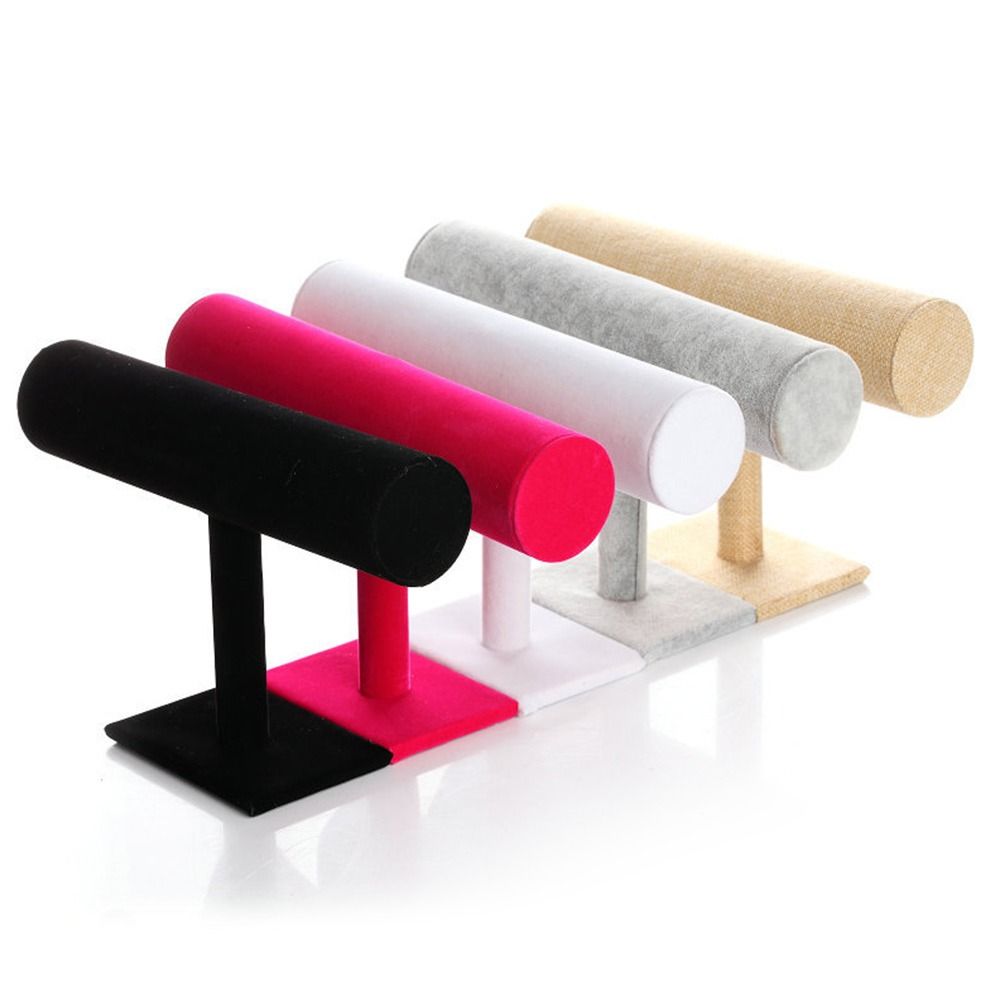 Velvet Bracelet Chain Watch Display Rack Jewelry Organizer, Hard Jewelry Display Stand Holder 03