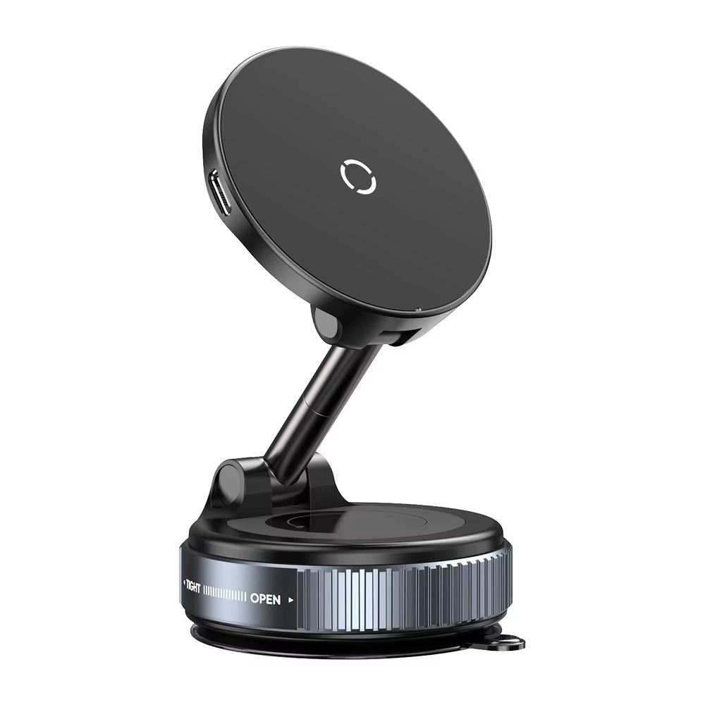 Portable Wireless Magnetic Phone Holder With Suction Cup Foldable Navigation Stand Portable Wireless Magnetic Phone Holder With Suction Cup Foldable Navigation Stand