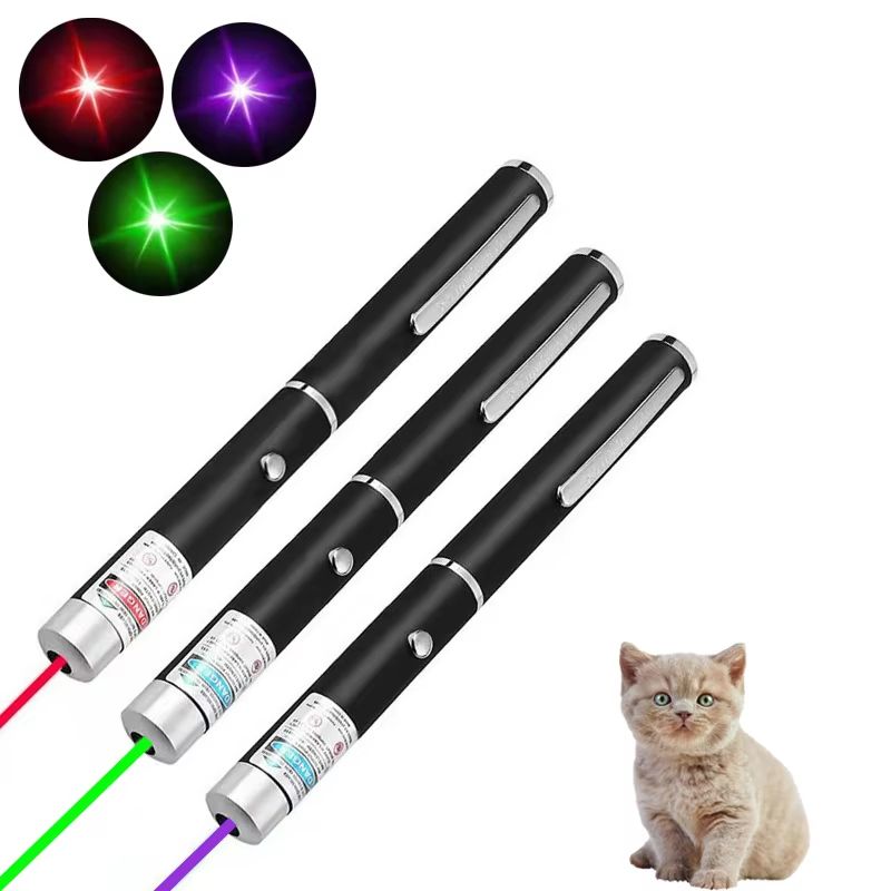 2 in 1 Mini Laser Pointer And LED Pet Training Flashlight For Cats And Small Pets usb purple