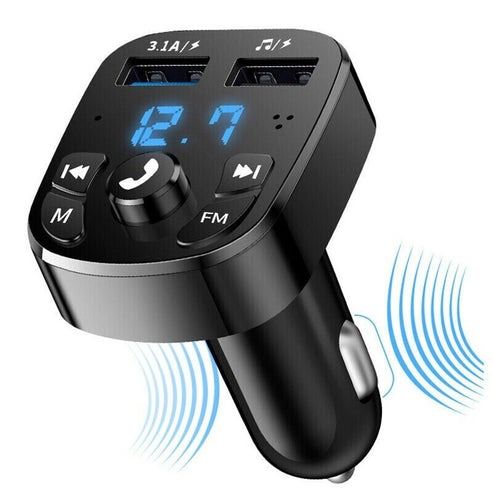 Wireless Car Bluetooth Audio USB Charger Adapter, FM Transmitter MP3 Player, Handsfree Calling, Dual USB Wireless Car Bluetooth Audio USB Charger Adapter, FM Transmitter MP3 Player, Handsfree Calling, Dual USB