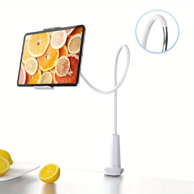 Gooseneck Tablet Mount Holder Flexible Bed Desk Stand For Phones And Tablets black