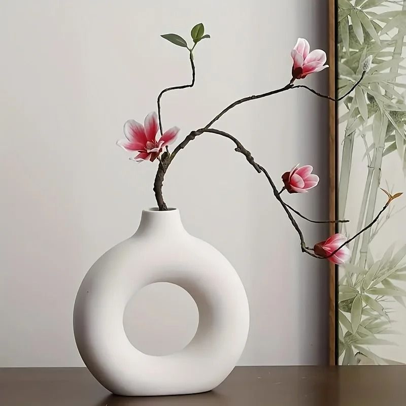 Durable Plastic Modern Decorative Donut Vase s