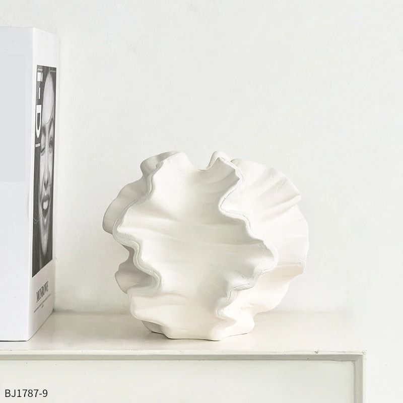Nordic Minimalist Ceramic Coral Mirage Vase white