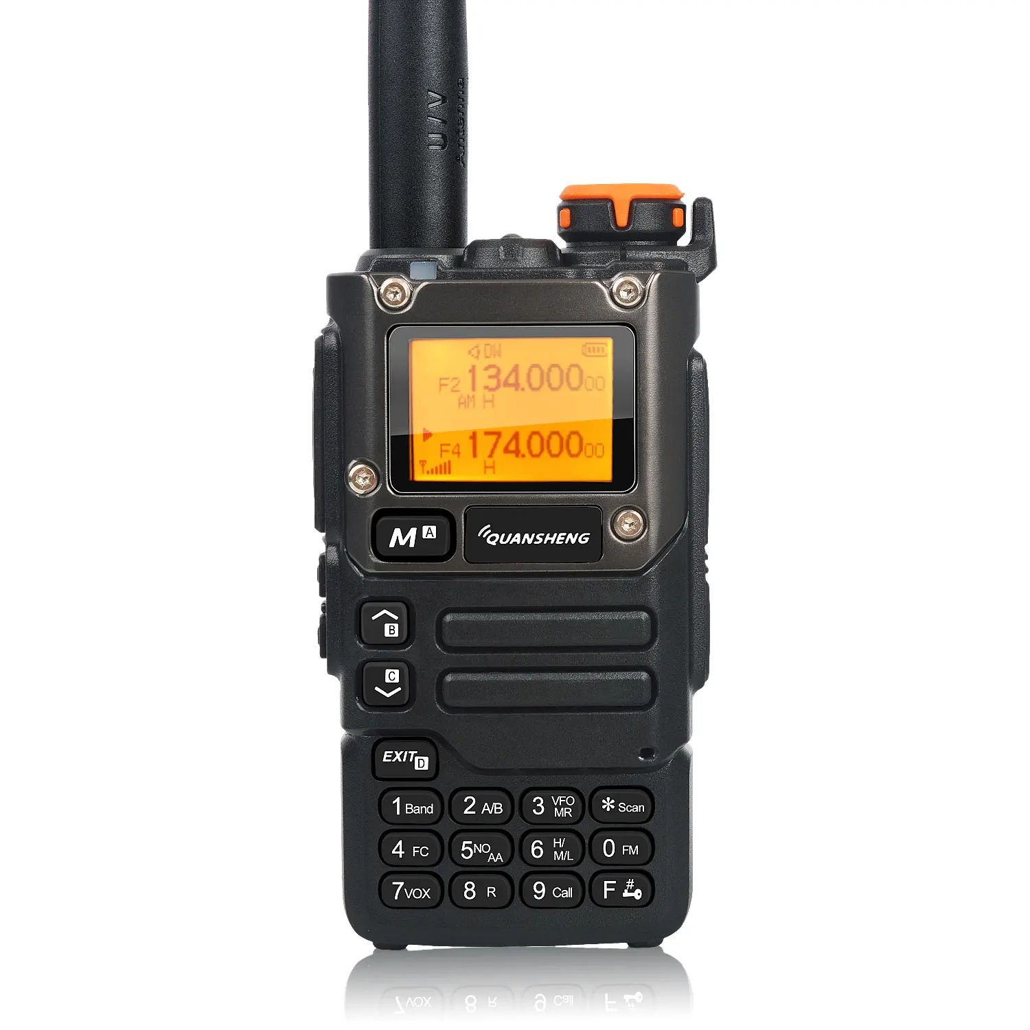 Quansheng UV K5(8) Multi Band Two Way Radio With Air Band Receive, DTMF & Fast Frequency Scan mic Ht Add eu