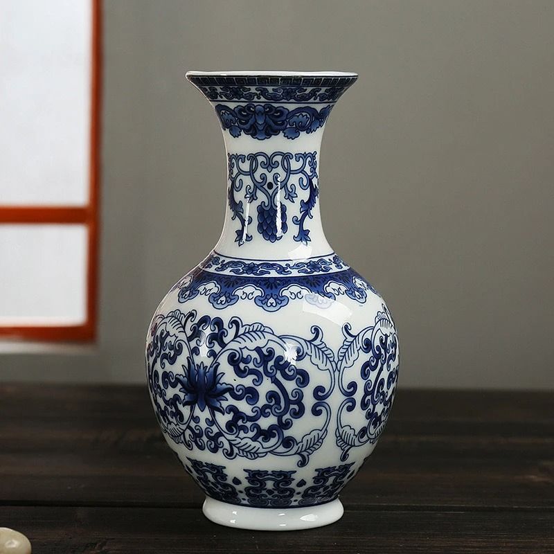 Antique Blue And White Porcelain Wall Hanging Vase style 01