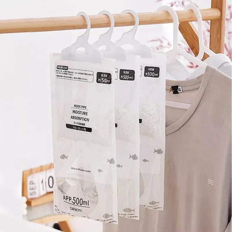 Hanging Dehumidifier Bag Moisture Absorber For Closets & Small Spaces 5pcs