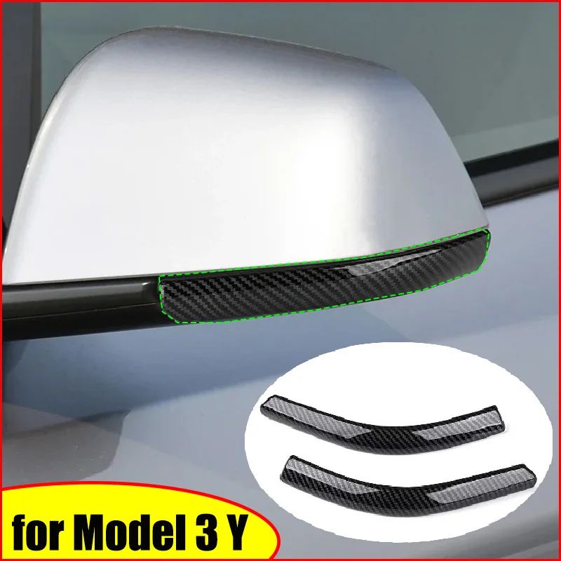 Tesla Rearview Mirror Protection Strips For Model Y Juniper 2025 & Model 3 Highland ABS Mirror Anti Collision Trim model3 carbon