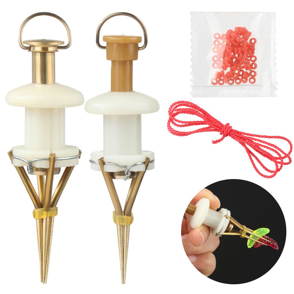 Lightweight Fishing Bait Clip Earthworm Bloodworm Pellet Plier Copper Parts Portable Fishing Tool Fishing Bander copper