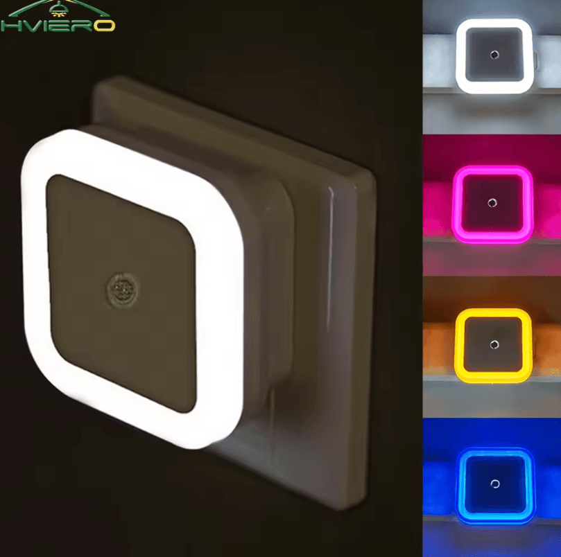 SmartSense Mini Wireless LED Night Light With EU US Plug blue 2pcs us