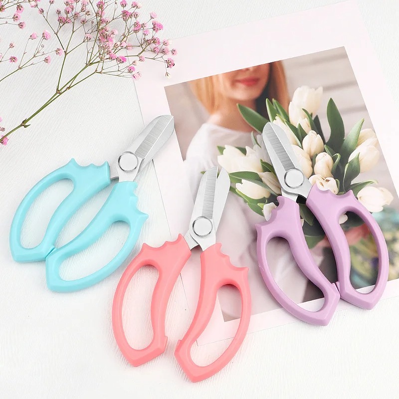 Floral Shears Professional Flower Scissors Comfortable Grip Pruning Shears Bonsai Scissors purple