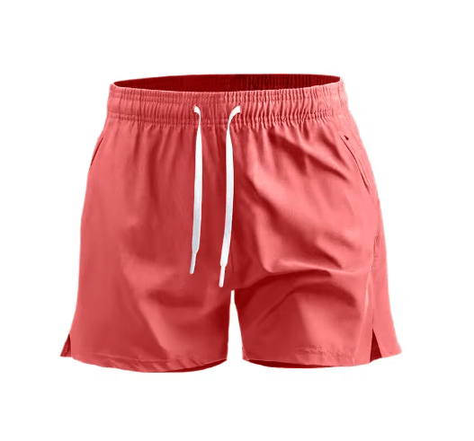 Mens Summer Sport Workout Shorts Quick Dry Lightweight Running Shorts With Pockets pink xxxl
