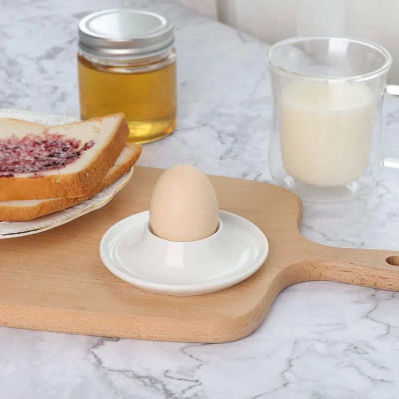 34 Grid Egg Holder For Refrigerator With Lid Clear Egg Storage Container Anti Slip Tray white 1pc