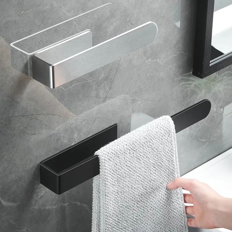 No Drill Self Adhesive Towel Rack 14.57 In Stainless Steel