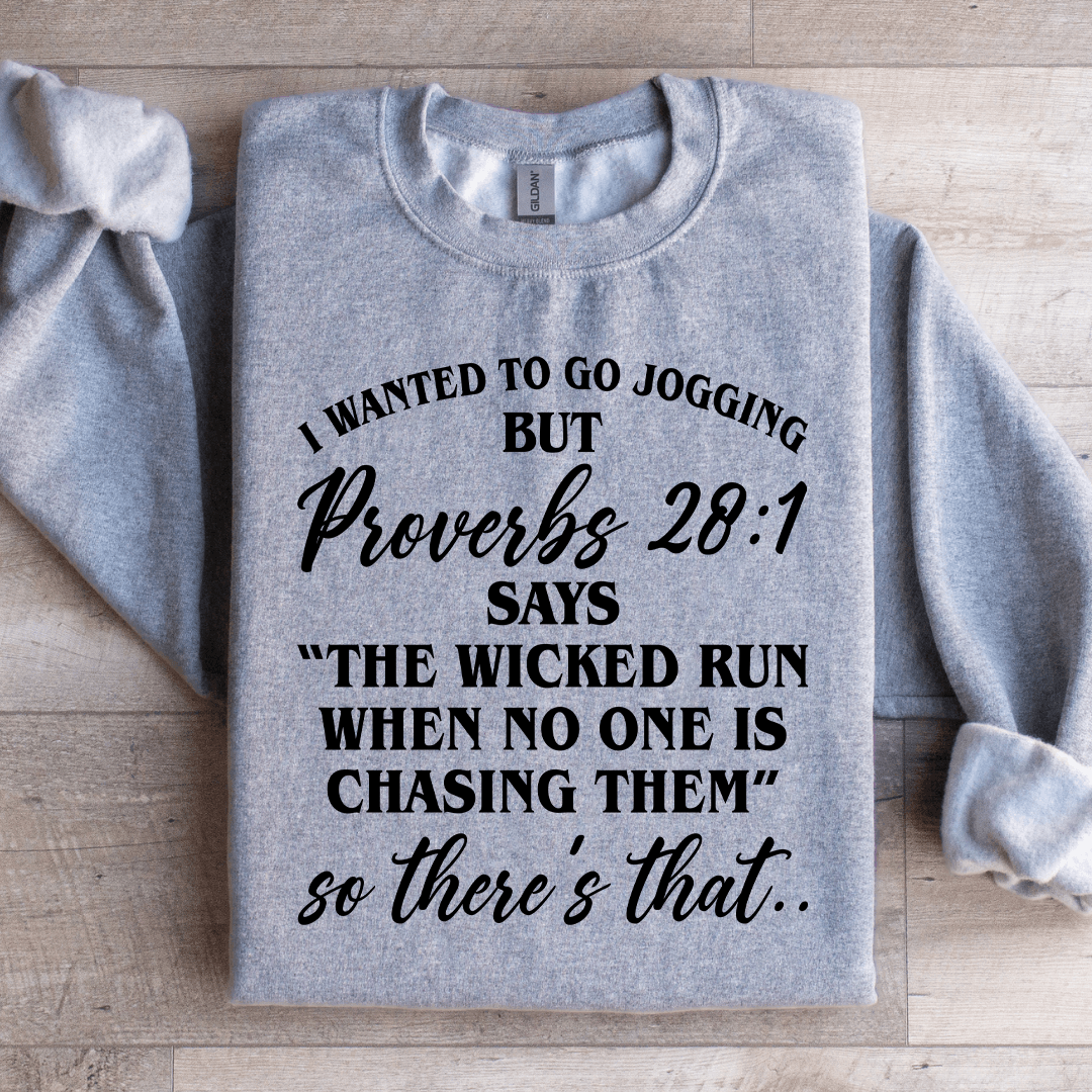 I Wanted To GO Jogging Sweatshirt S Sand