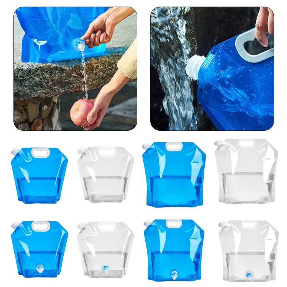 Outdoor Camping Water Container With Faucet Foldable Portable Water Bag For Camping, RV & Picnic b