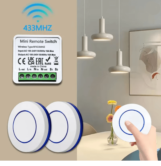 Wireless Remote Light Switch 433MHz Smart Control Module For Home DIY c