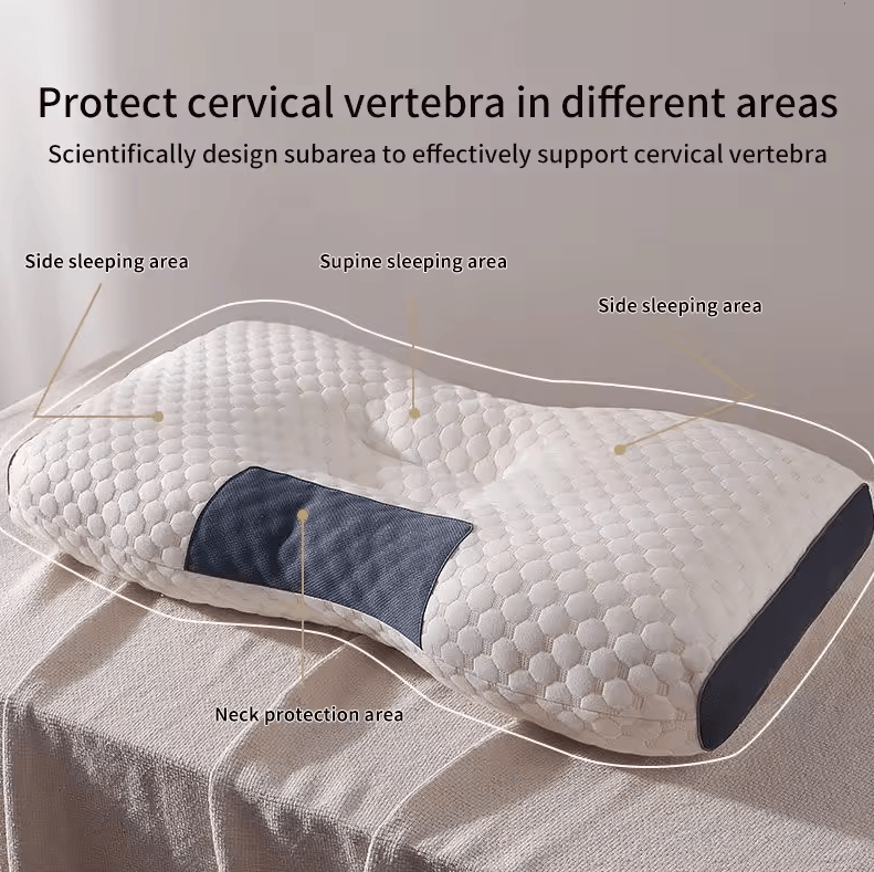 Orthopedic Cervical Neck Support Pillow | Massage SPA Soybean Fiber Sleep Pillow blue (18.9 29.1 2.4 In)