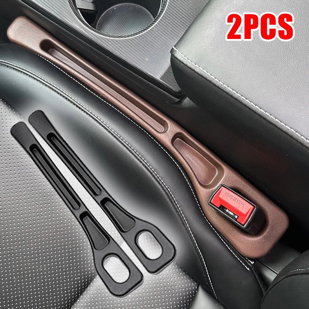 Car Seat Gap Filler Organizers 2 Pack Seat Crevice Storage Boxes 2pcs Beige