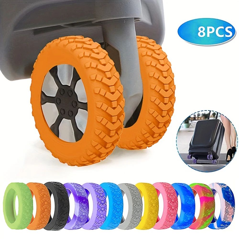 Silicone Luggage Wheel Cover Set purple