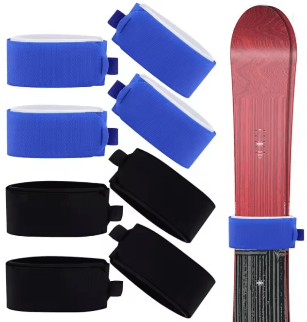 Adjustable Snowboard Straps With Protective Pads For Easy Carry And Storage e
