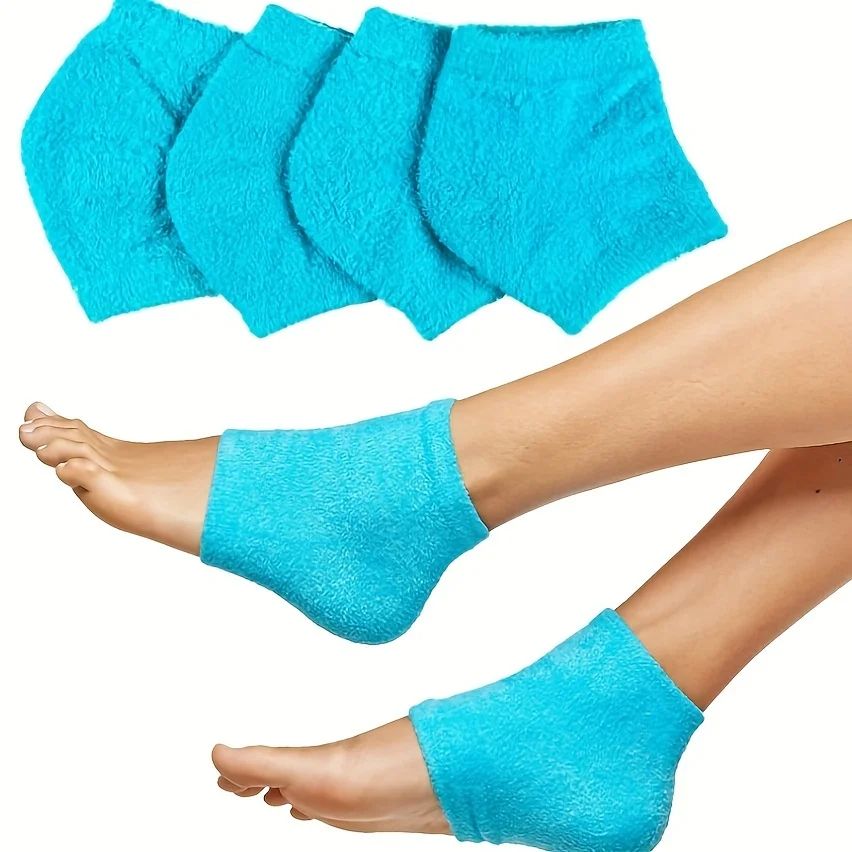 Moisturizing Gel Heel Socks purple