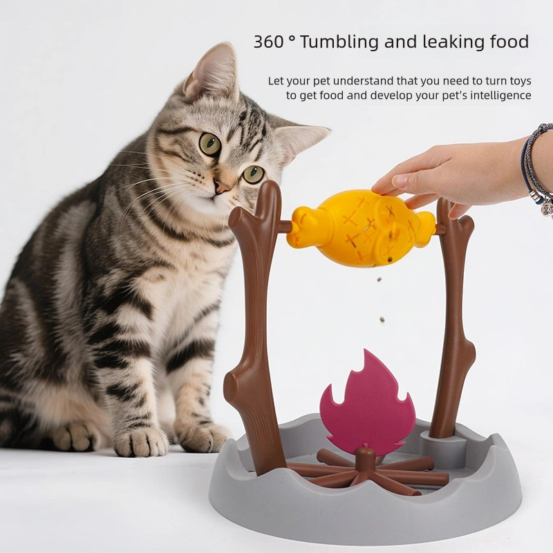 Cat And Dog Toys, Educational Roasted Chicken Leg Slow Moving Feeder Cat And Dog Toys, Educational Roasted Chicken Leg Slow Moving Feeder