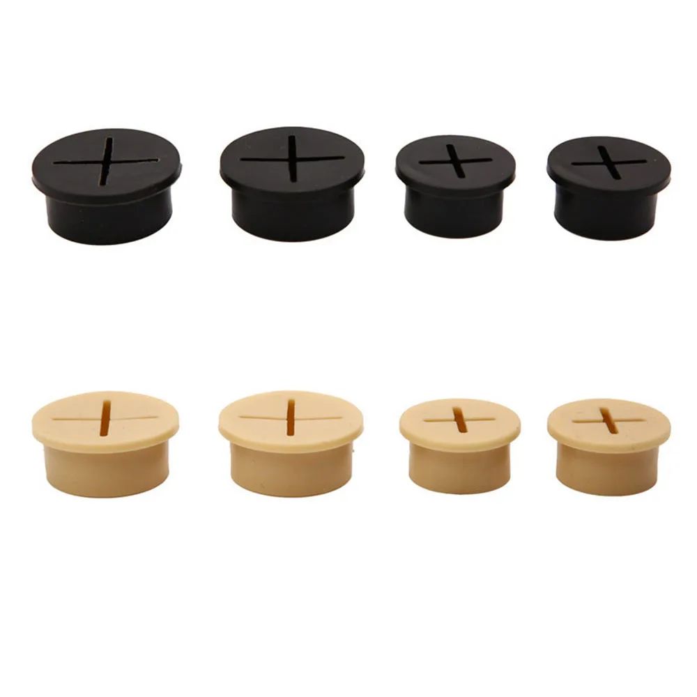 Flexible Silicone Cable Grommet Hole Cover For Desk Table TV Console PC, Tidy Wire Organizer, Dust Proof Rubber Ring yellow 0.79 In