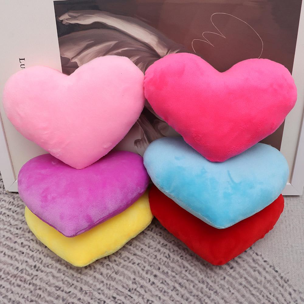 Comfortable PP Cotton Soft Heart Plush Pillow, Red & Pink Stuffed Heart Shape Decorative Pillow purple
